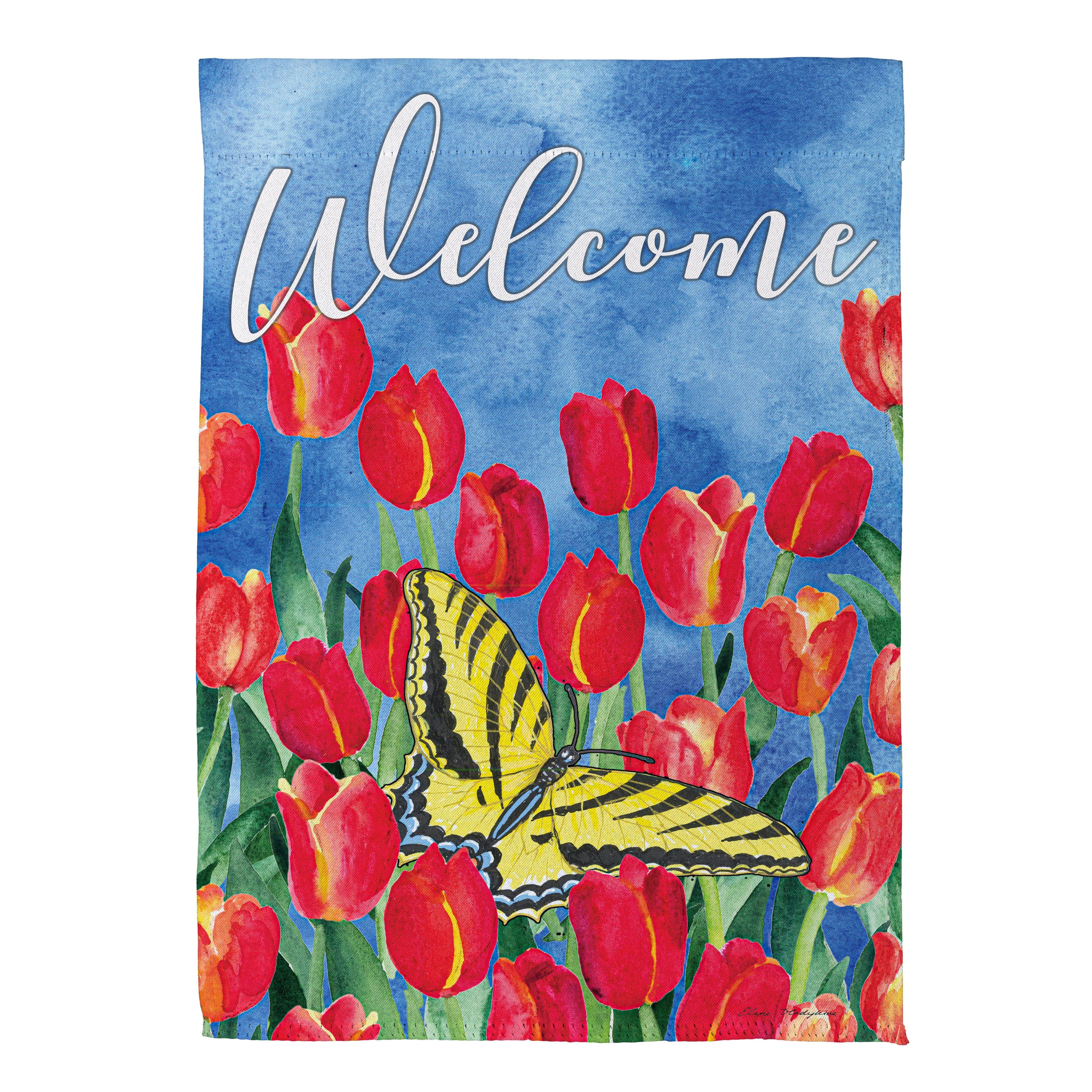 Red Tulip Sky House Banner