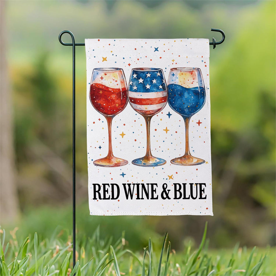 Red, Wine, & Blue Garden Flag