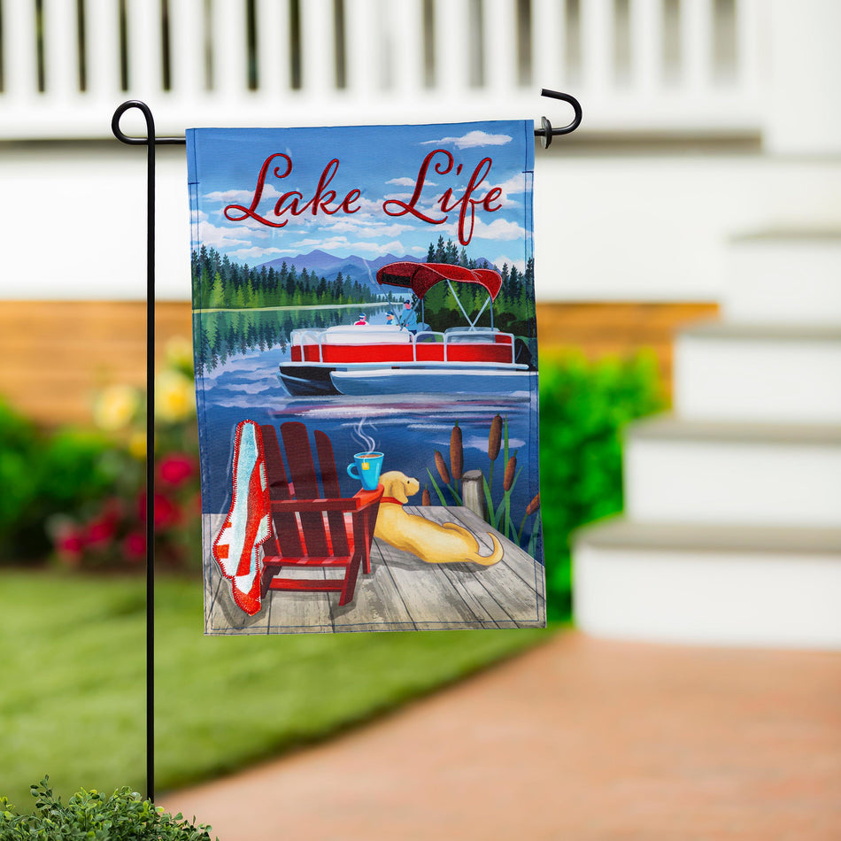Relax You Are On Lake Time Garden Flag