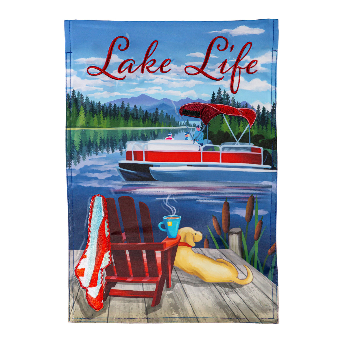 Relax You Are On Lake Time Garden Flag