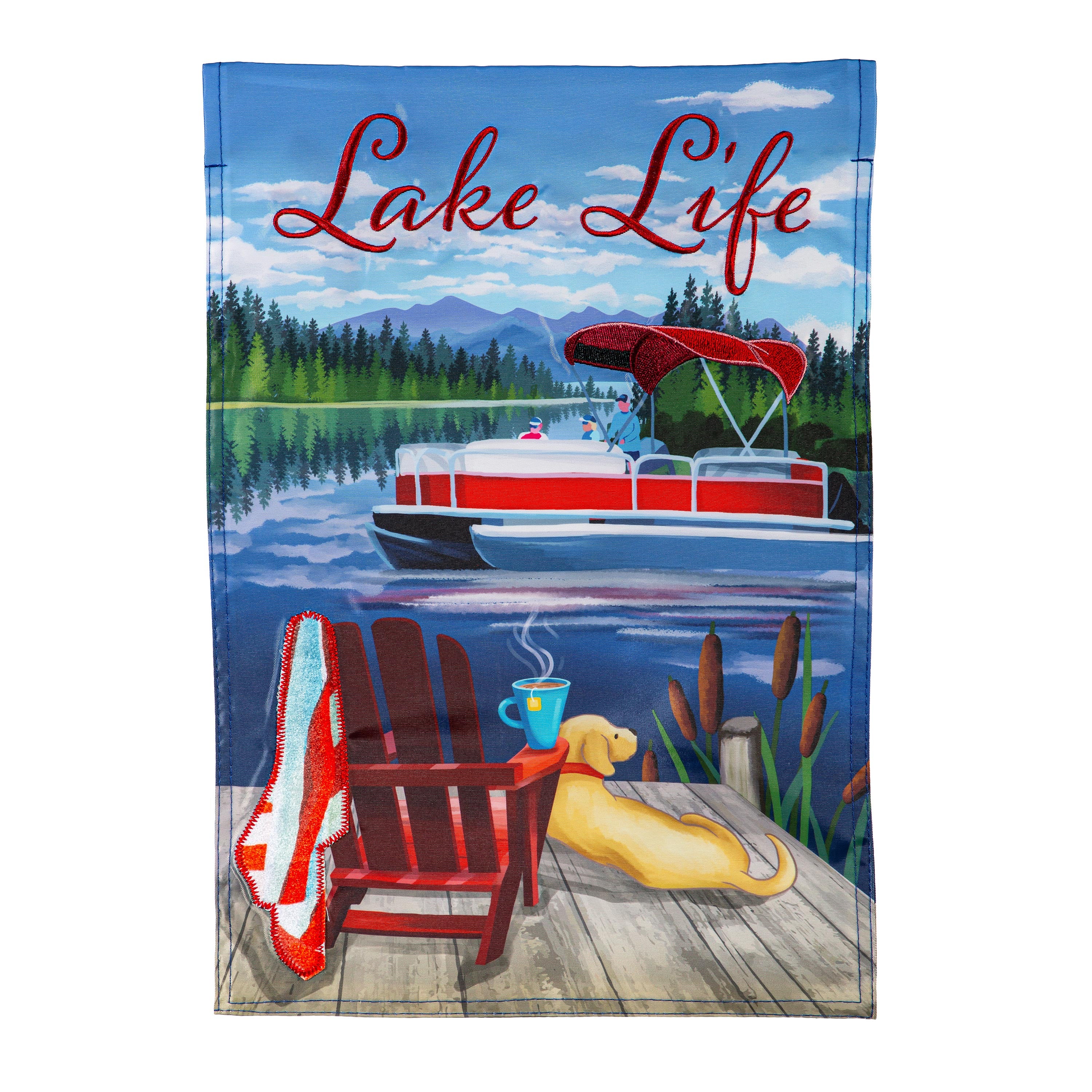 Relax You Are On Lake Time Garden Flag