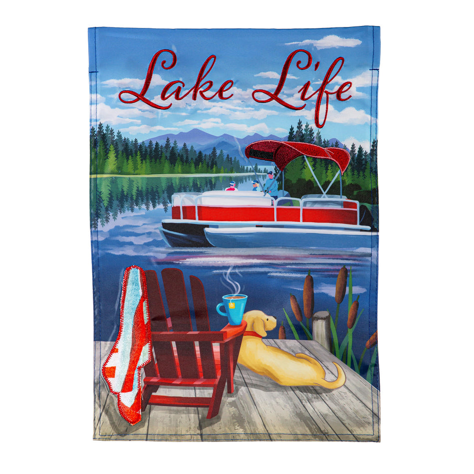 Relax You Are On Lake Time Garden Flag