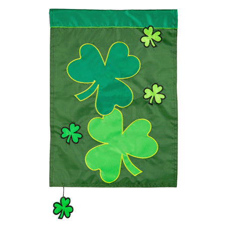 Shamrock's Basic Applique Garden Flag