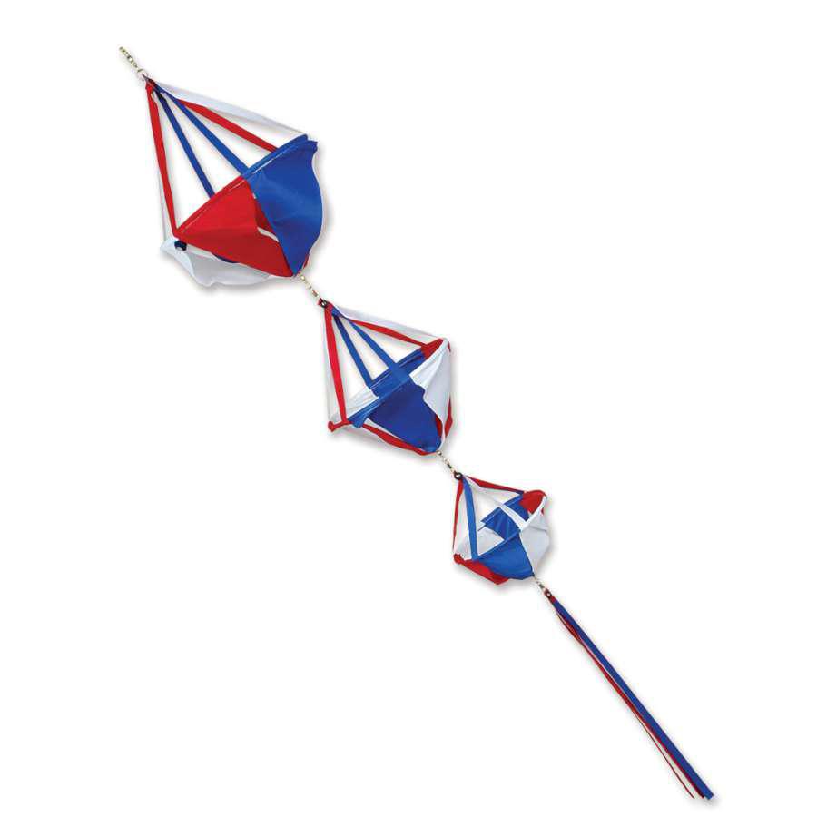 Small Patriotic Triple Baskets Windsock-Windsock-Fly Me Flag
