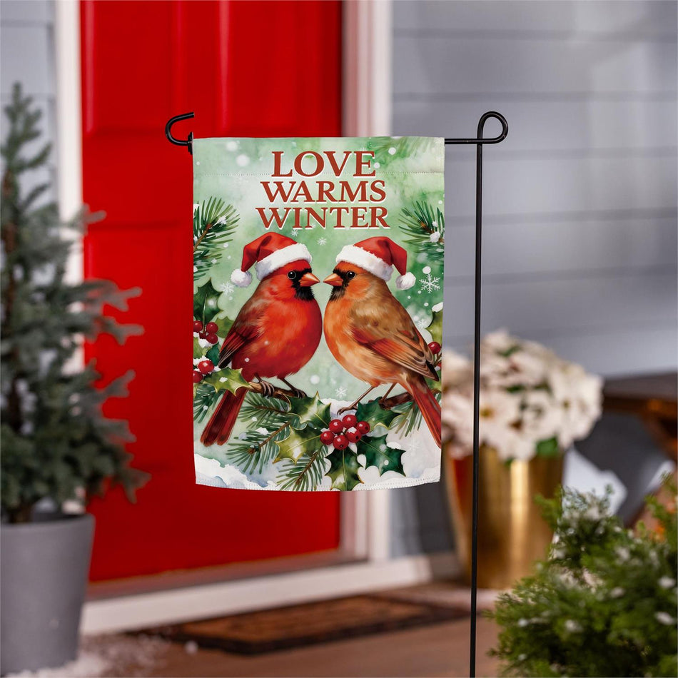 Snowbirds Love Warms Winter Garden Flag