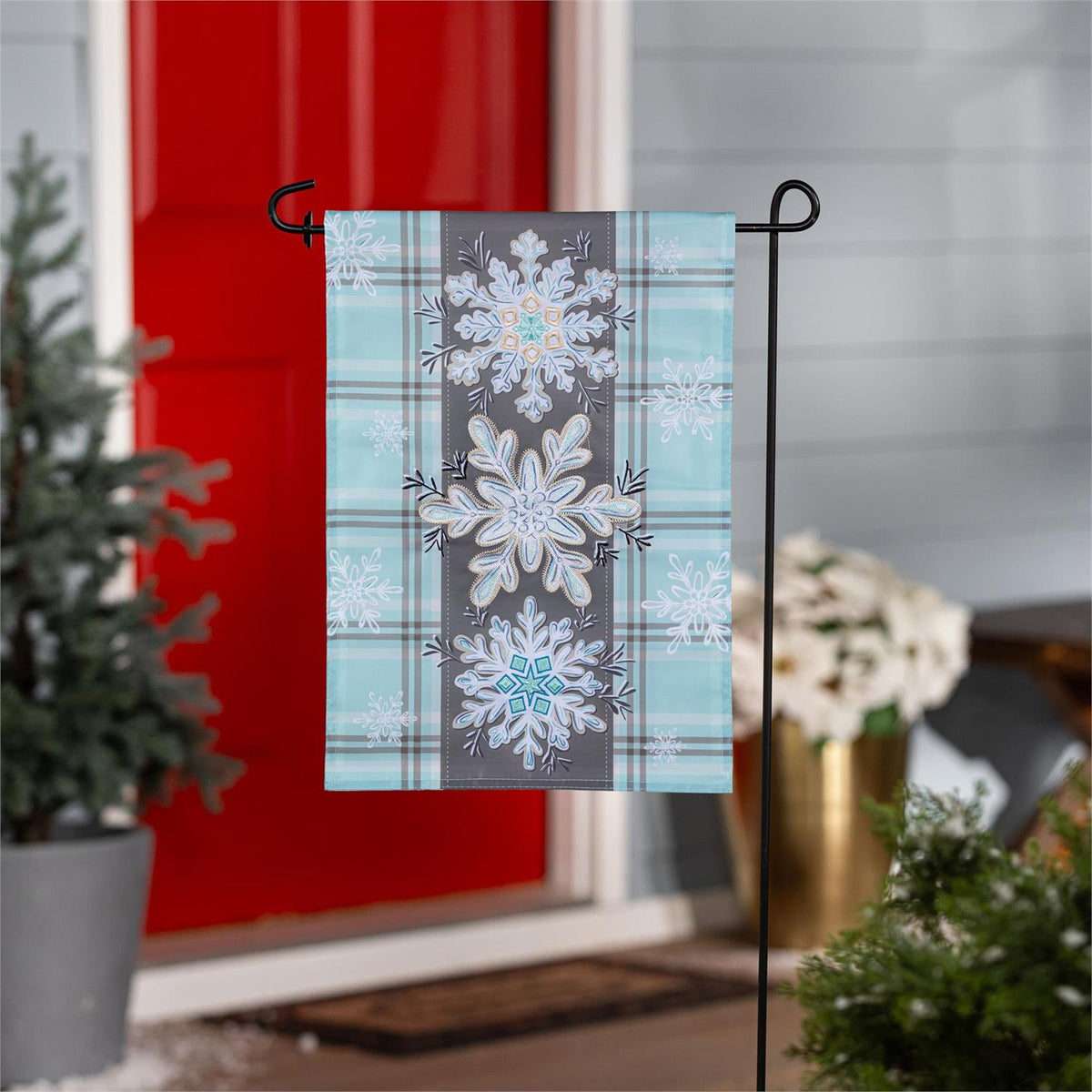 Snowflake Trio Garden Flag