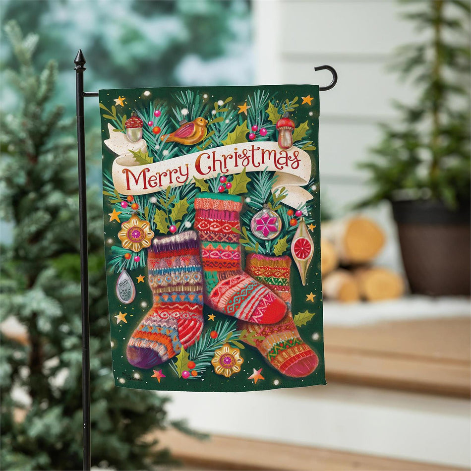 Sock Ornaments Garden Flag