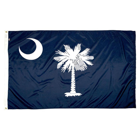 Long-lasting outdoor South Carolina Flags are available in 1x1.5, 2x3, 3x5, 4x6, 5x8, 6x10, 8x12, 10x15, and 12x18 sizes