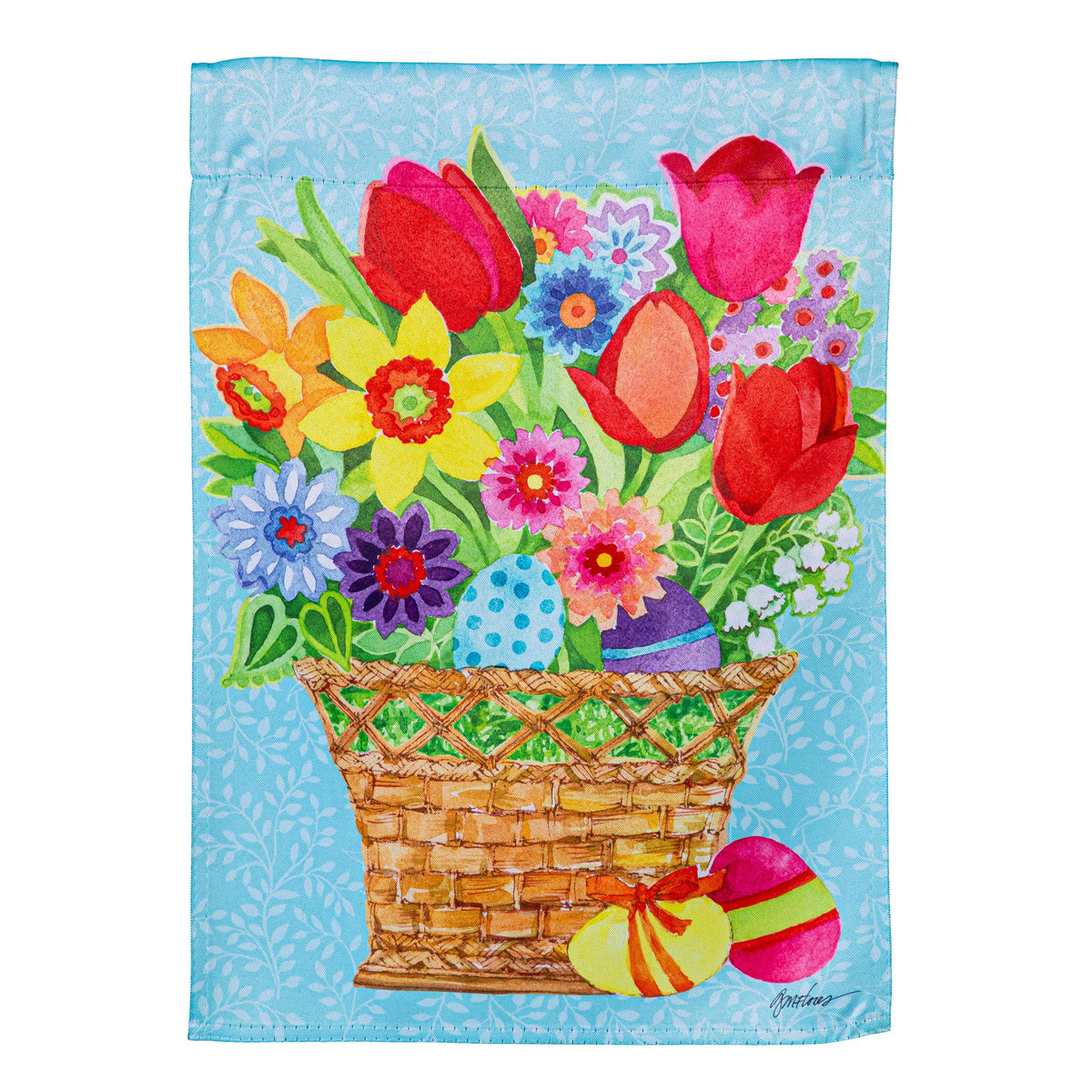 Spring Floig Spring Flowers Basket Garden Flag | Spring Flags | Fly Me Flag