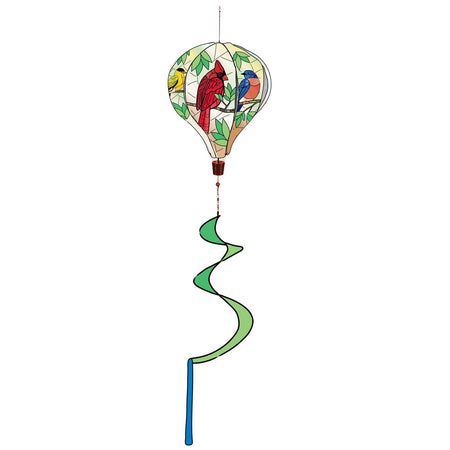 Stained Glass Songbirds Hot Air Balloon