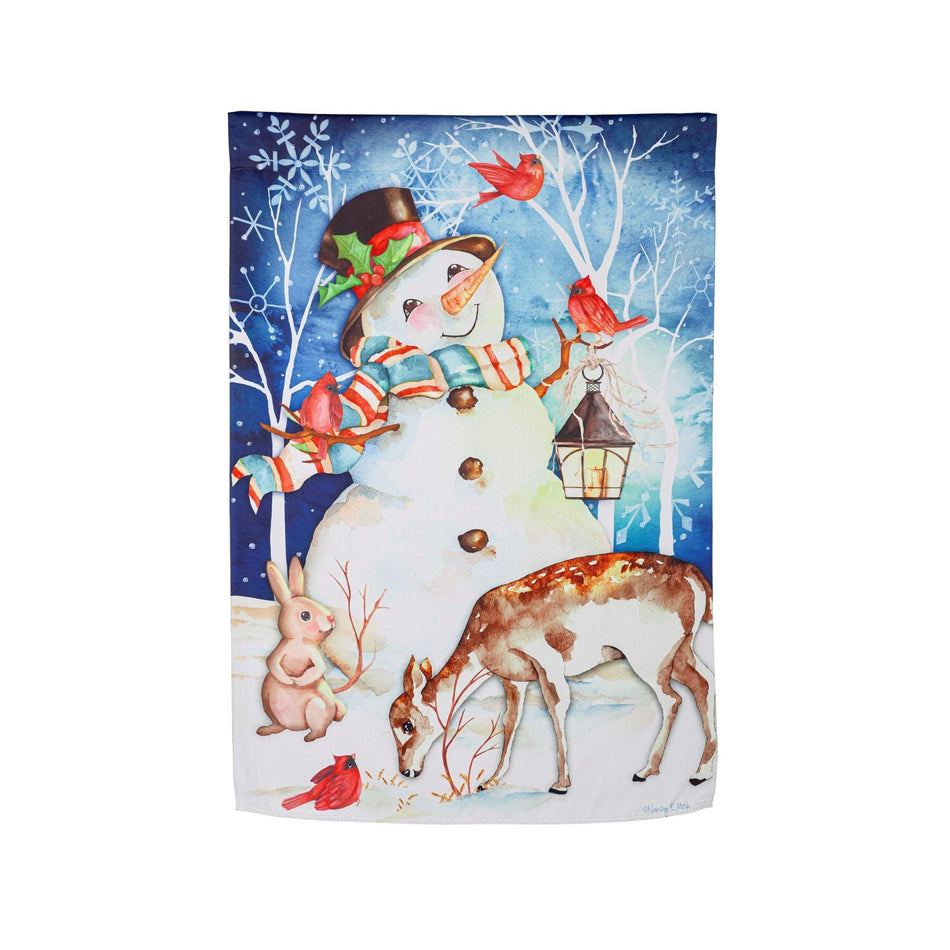 Sweet Snowman and Friends House Banner-House Banner-Fly Me Flag