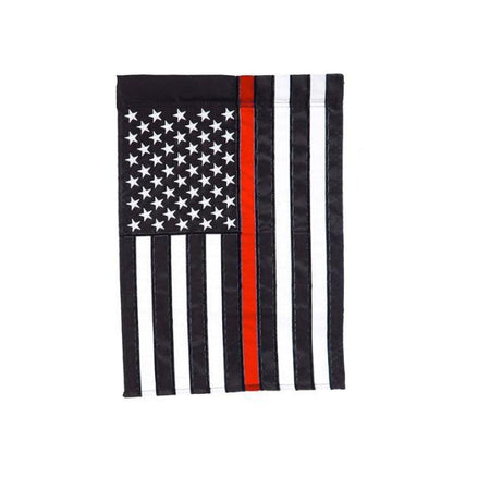 this flag is an embroidered U.S. Thin Red Line Garden Flag 