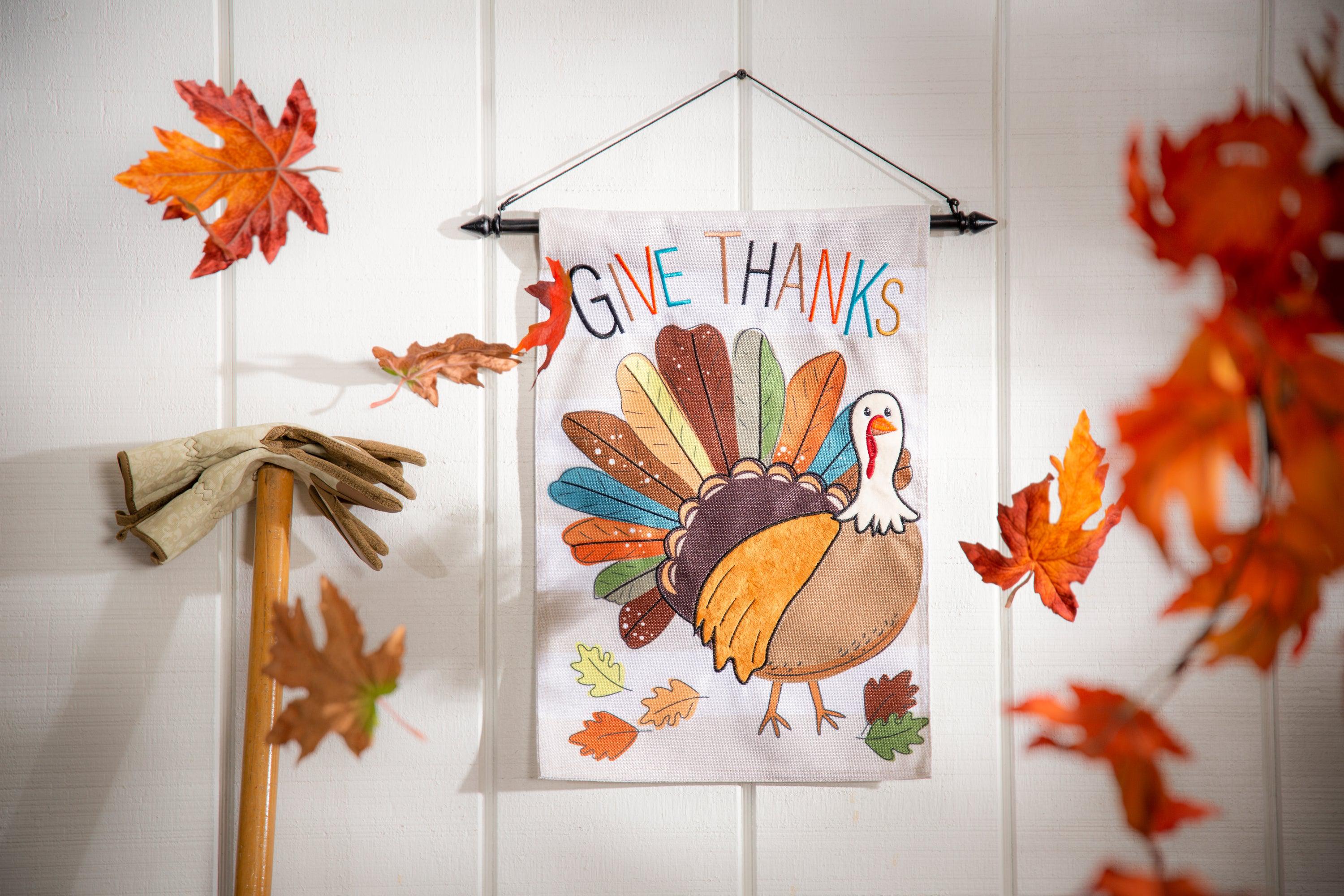 Tom Turkey Thanksgiving Garden Flag-Garden Flag-Fly Me Flag