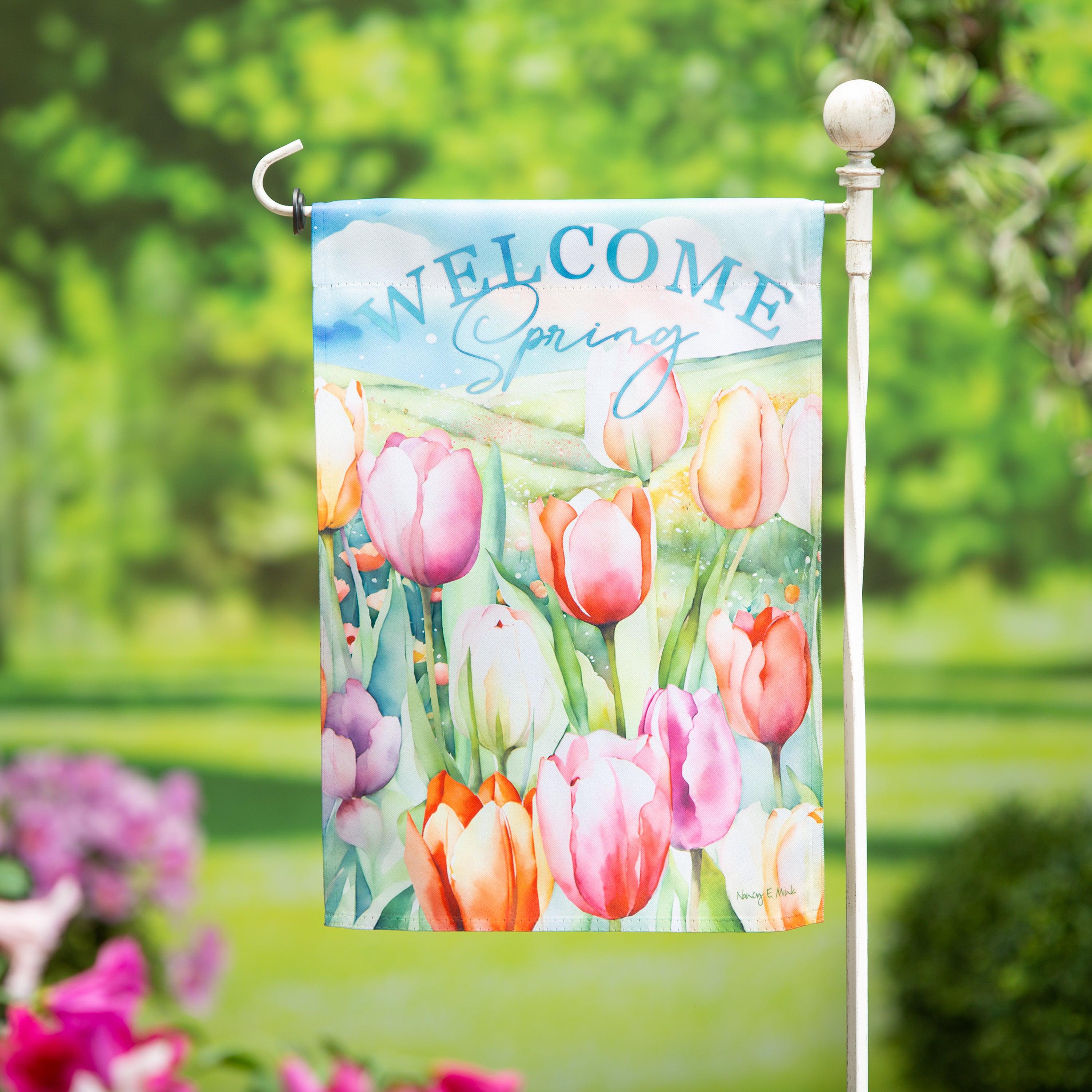 Tulip Fields Garden Flag