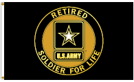 U.S. Army Retired 3' x 5' Nylon Flag-Flag-Fly Me Flag