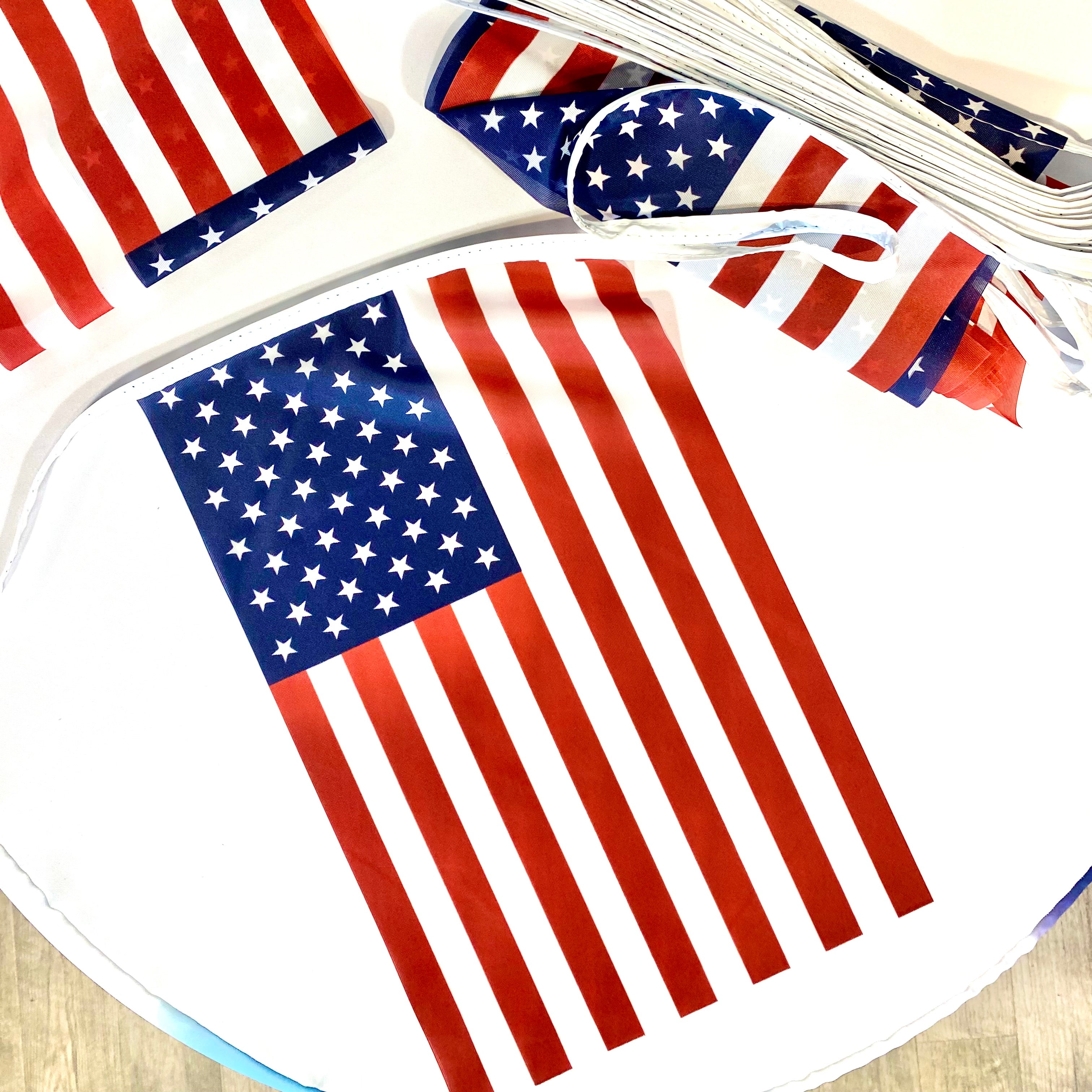 U.S. Flag Cloth Pennant Strings