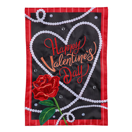 Valentine's Day Pearls Garden Flag