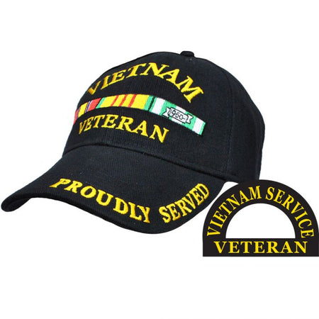 Vietnam Veteran Hat - Black-Hat-Fly Me Flag