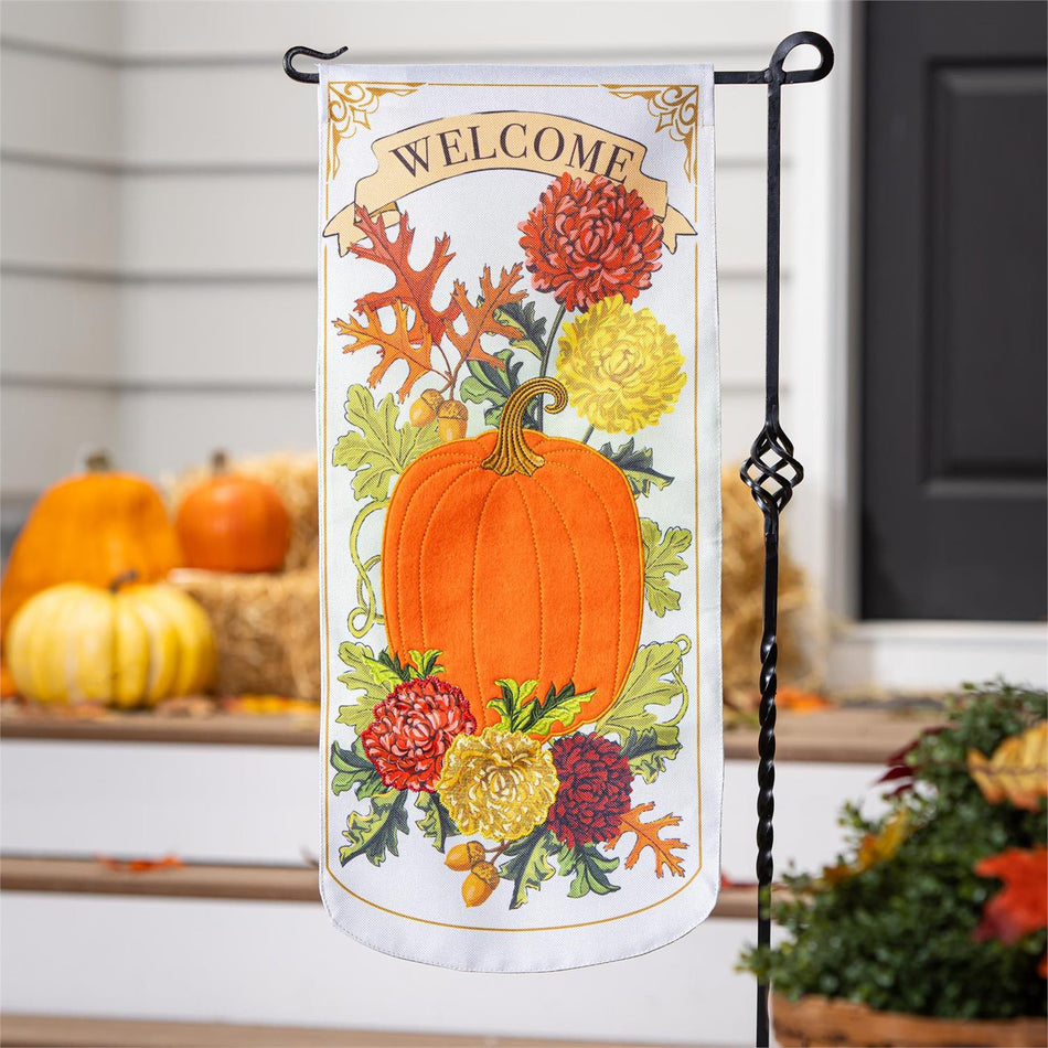 Vintage Welcome Autumn Garden Flag