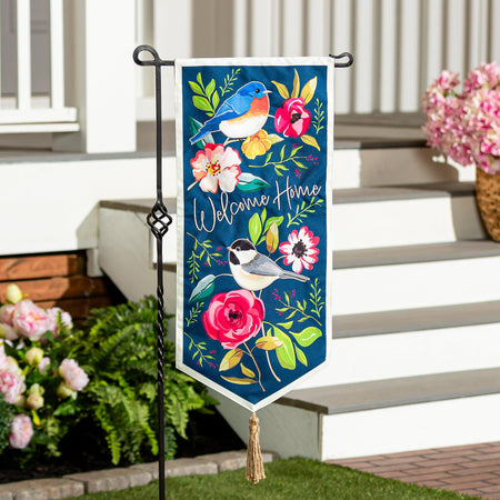 Welcome Home Songbirds Textile Décor Flag