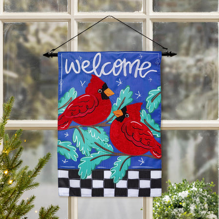 Welcome Winter Friends Garden Flag-Garden Flag-Fly Me Flag