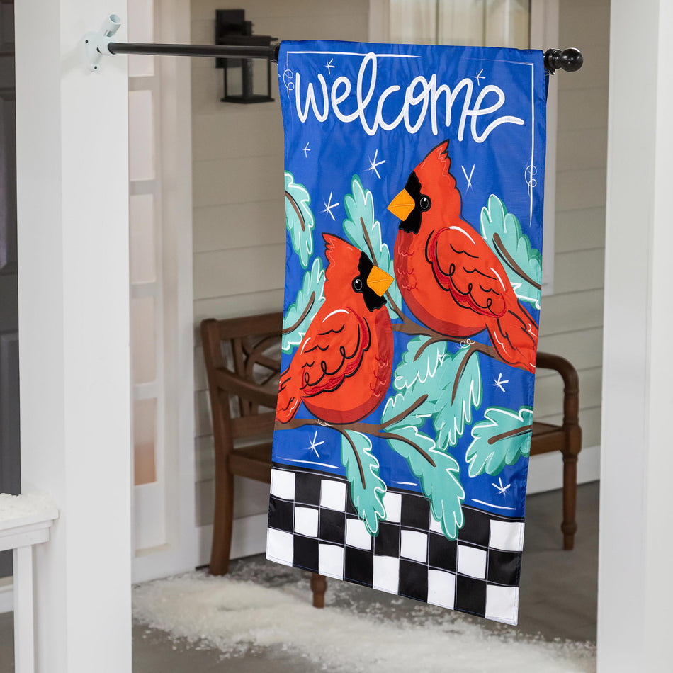 Welcome Winter Friends House Banner-House Banner-Fly Me Flag