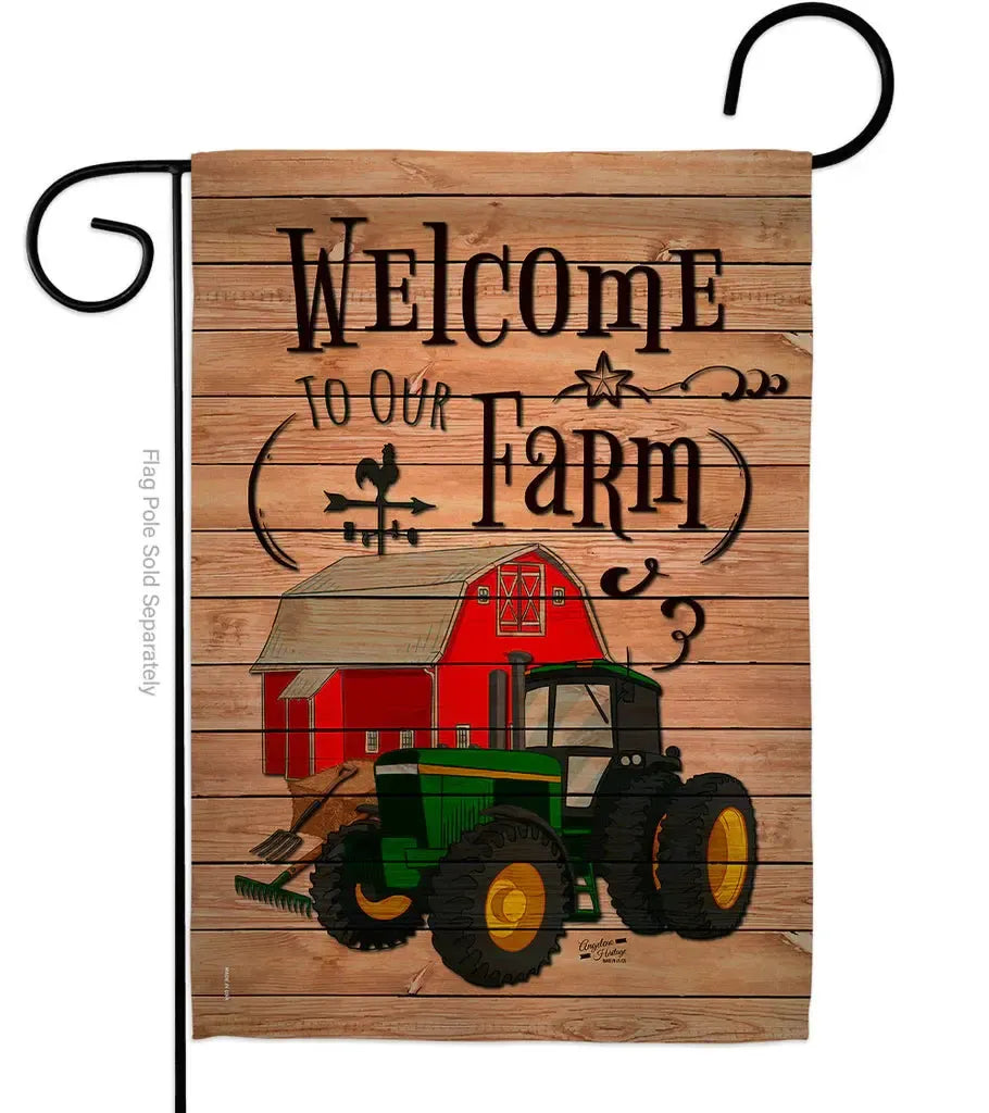 Welcome to Our Farm Garden Flag