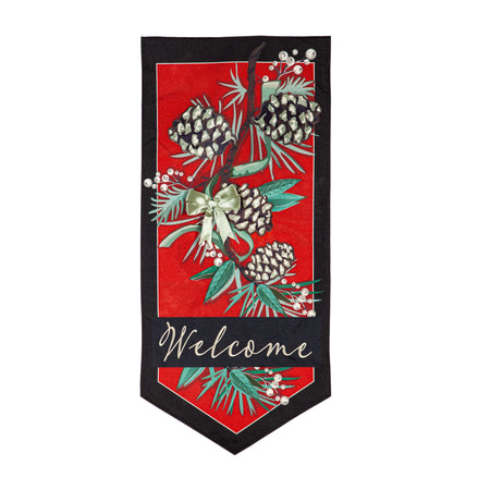Winter Pine WelcomeTextile Decor Flag-Garden Flag-Fly Me Flag