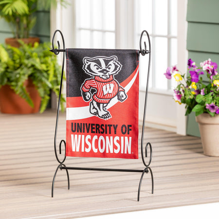 Wisconsin Badgers Burlap Garden Flag