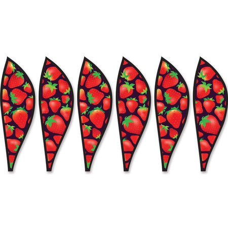 Our strawberries balloon measures 12" x 16" with a 30" twister tail and adds a beautiful display to your deck or porch.