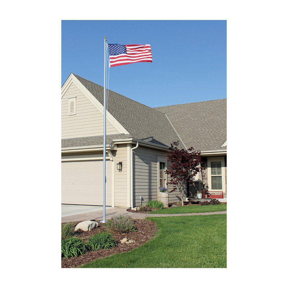 20' External Halyard In-Ground Flagpole Installed by Fly Me Flag
