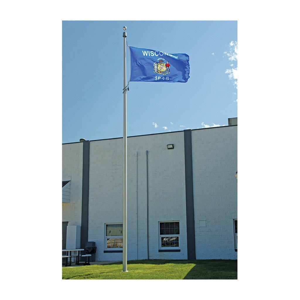 25' Cam-Action Internal Halyard Flagpole with Installation by Fly Me Flag