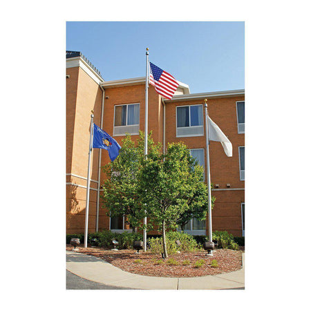 30' Internal Halyard In-Ground Flagpole with Installation by Fly Me Flag