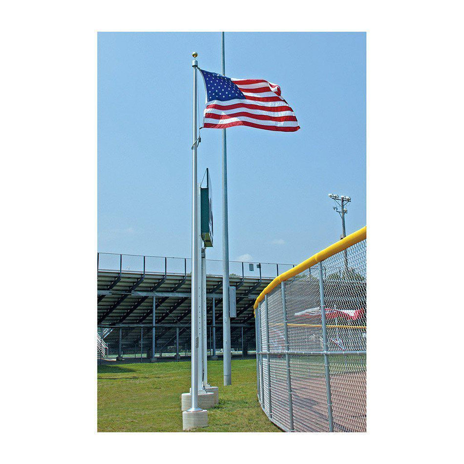35' Cam-Action Internal Halyard In-Ground Flagpole with Installation by Fly Me Flag