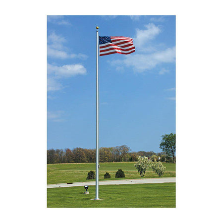 35' External Halyard In-Ground Flagpole Installed by Fly Me Flag