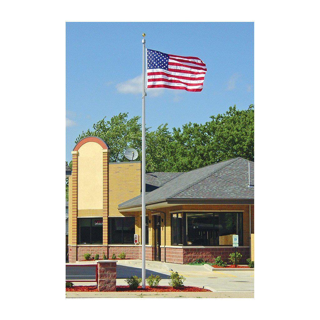 35' Internal Halyard In-Ground Flagpoles with Installation by Fly Me Flag