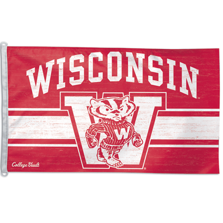 Wisconsin Badgers Bucky Flag - Vault Series