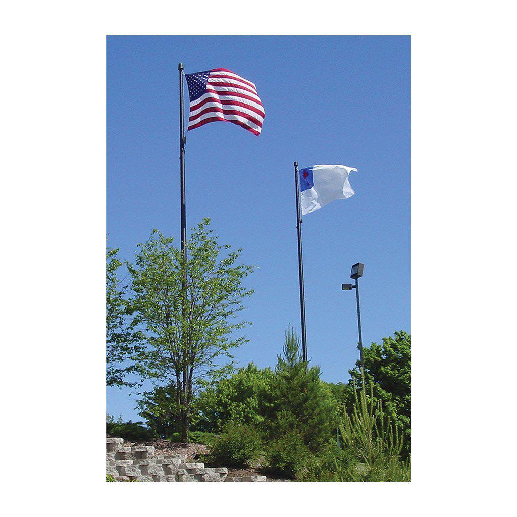 40' Cam-Action Internal Halyard In-Ground Flagpoles with Installation by Fly Me Flag