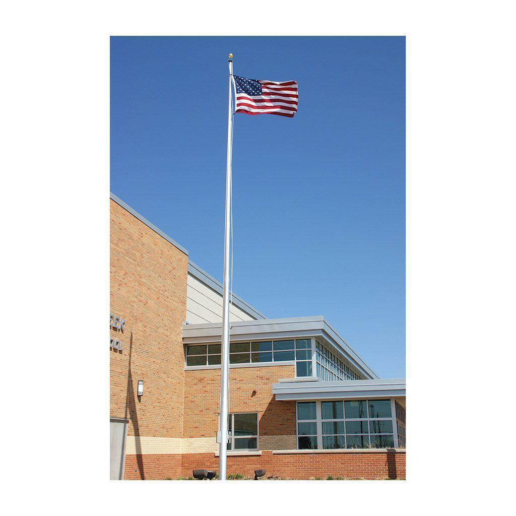 45' External Halyard In-Ground Flagpole with Installation from Fly Me Flag