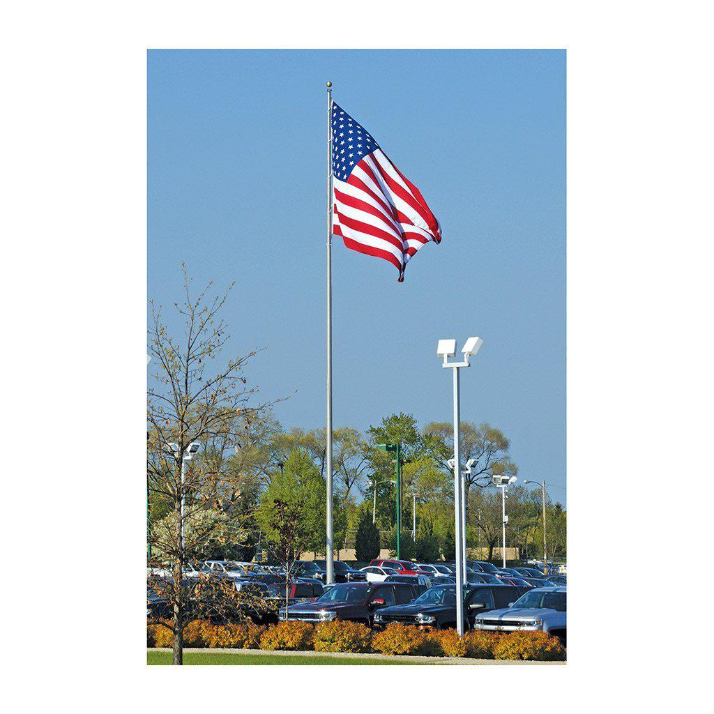 50' External Halyard In-Ground Flagpole with Installation by Fly Me Flag