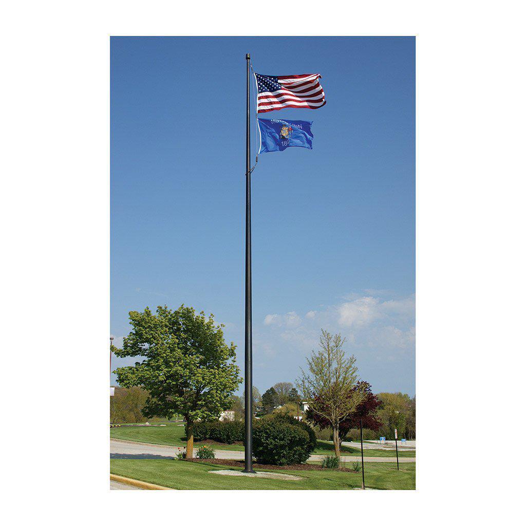 50' Internal Halyard In-Ground Flagpoles with Installation by Fly Me Flag