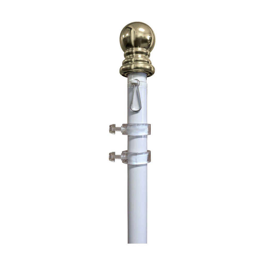 9' x 1" Rotating Display Flagpole includes gold ornament and two flag attachment rings