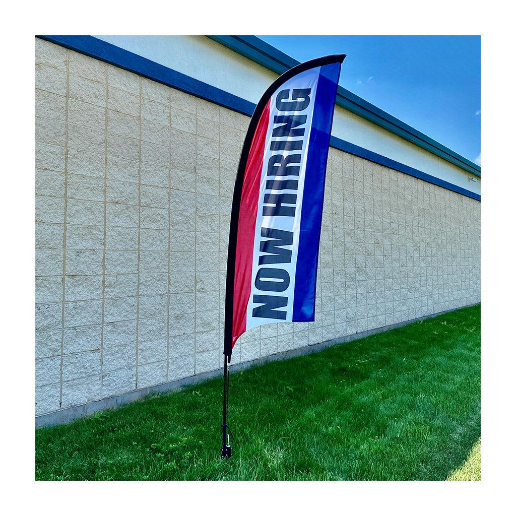 Now Hiring Feather Flag Kit Vertical Banners Fly Me Flag