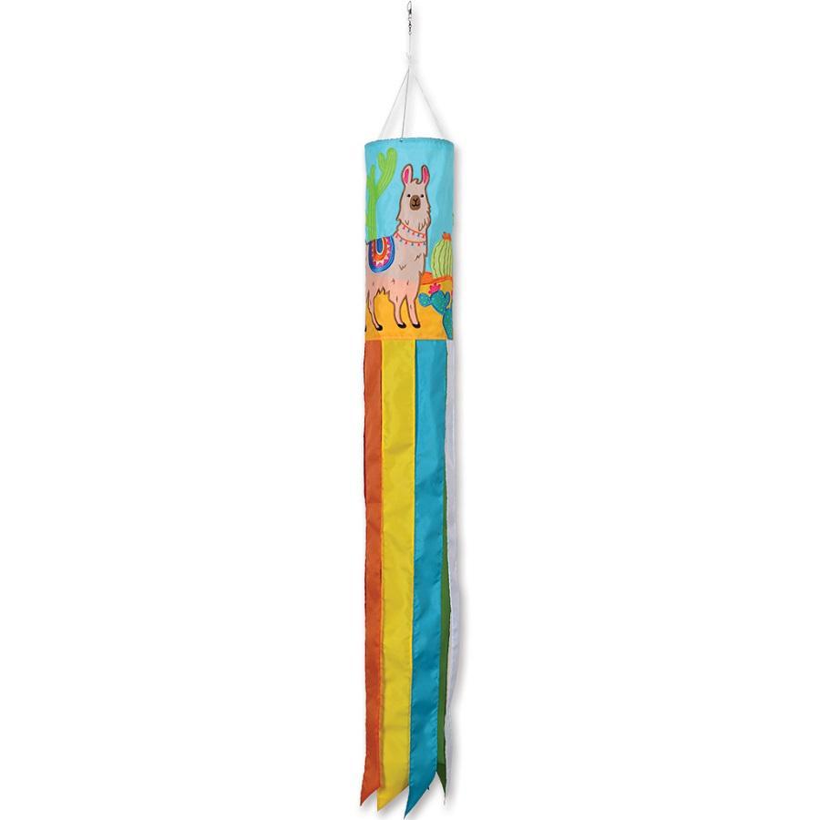 This Alpaca windsock is perfect for all who adore this furry mammal! Measuring 60" long, it adds a colorful accent to porches, patios, boats, flagpoles, and anywhere the wind blows!