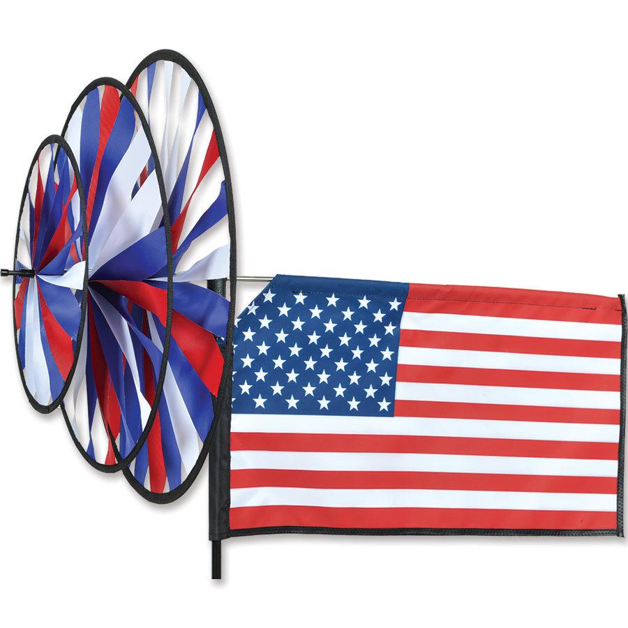American Flag Triple Spinner-Spinner-Fly Me Flag