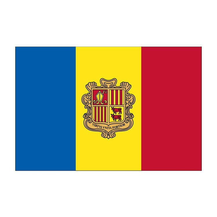Andorra Flags With Seal 