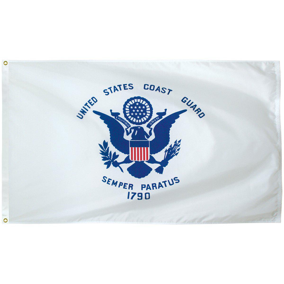 U.S. Coast Guard nylon flags are available in various sizes