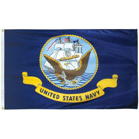 U.S. Navy nylon flags are available in various sizes