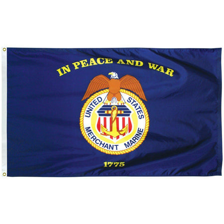 Merchant Marines nylon flags are available in various sizes