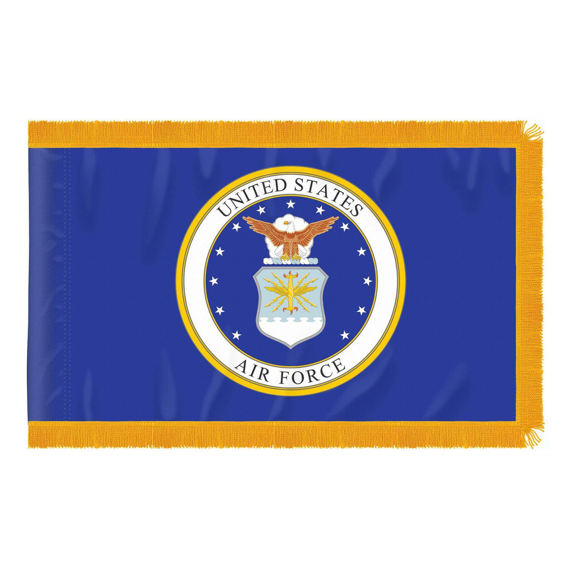 U.S. Air Force Parade or Indoor Flag with Pole Hem and Fringe